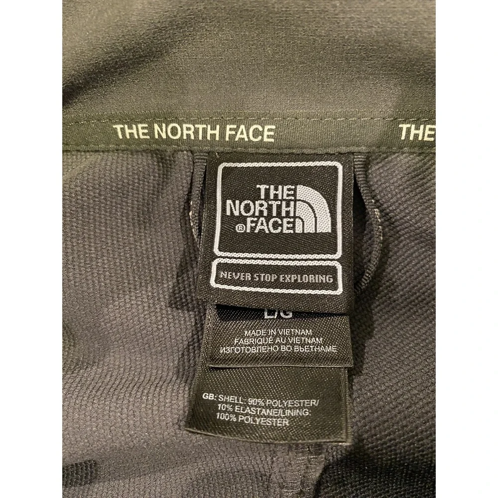 North Face Jacket Adult L Gray 1/4 Zip Pullover Mock Neck Polyester Large Look!